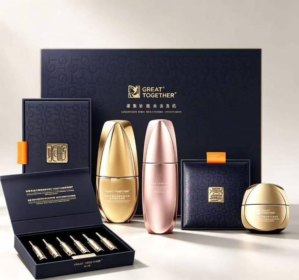 Floral Herbal Pro-Xylane Decapeptide Luxury Anti-Wrinkle Firming 4-Piece Skin Care Kit
